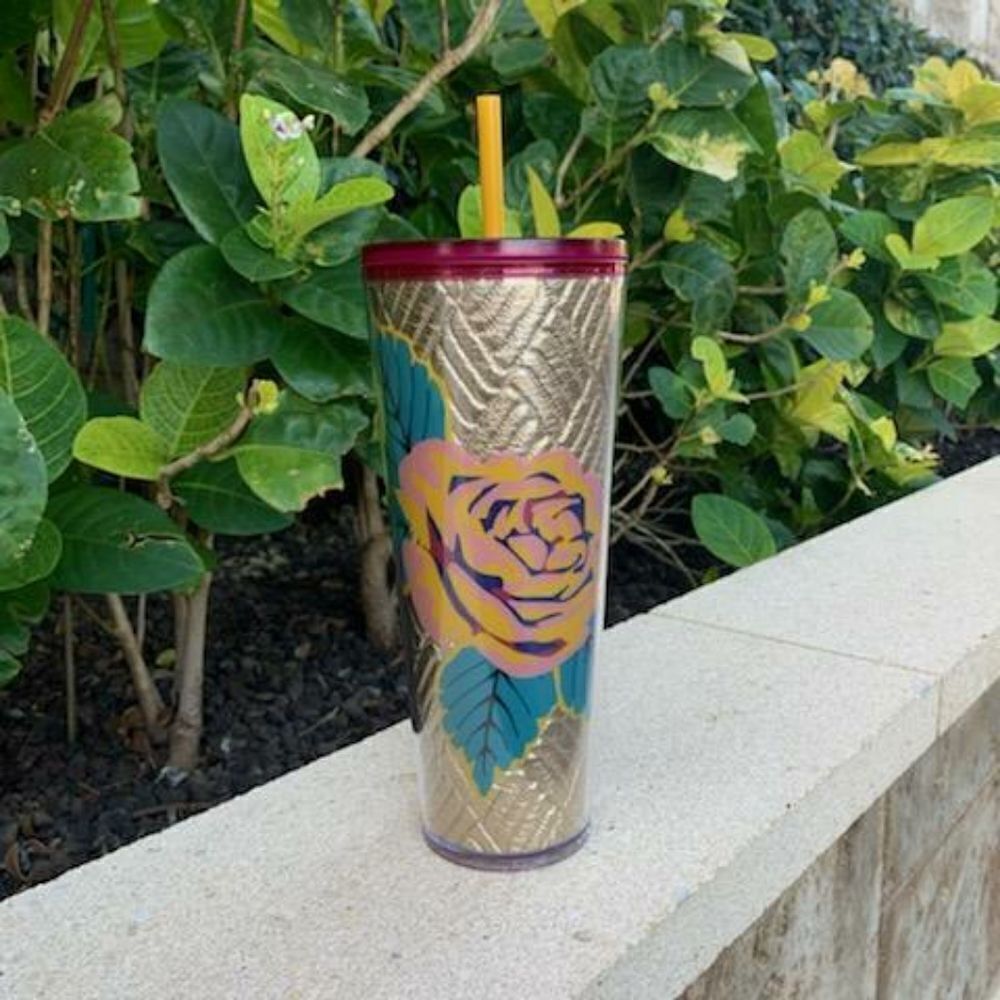 NWT Starbucks Quilt Rose Tumbler 24 oz.